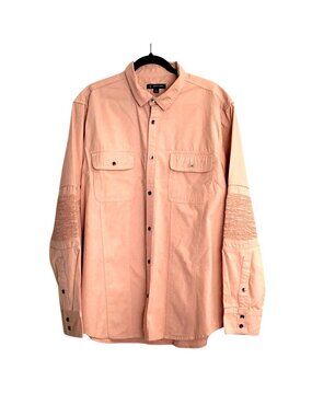 INC International Concept- MENS PEACH LONG SLEEVE DRESS SHIRT SIZE X-LARGE